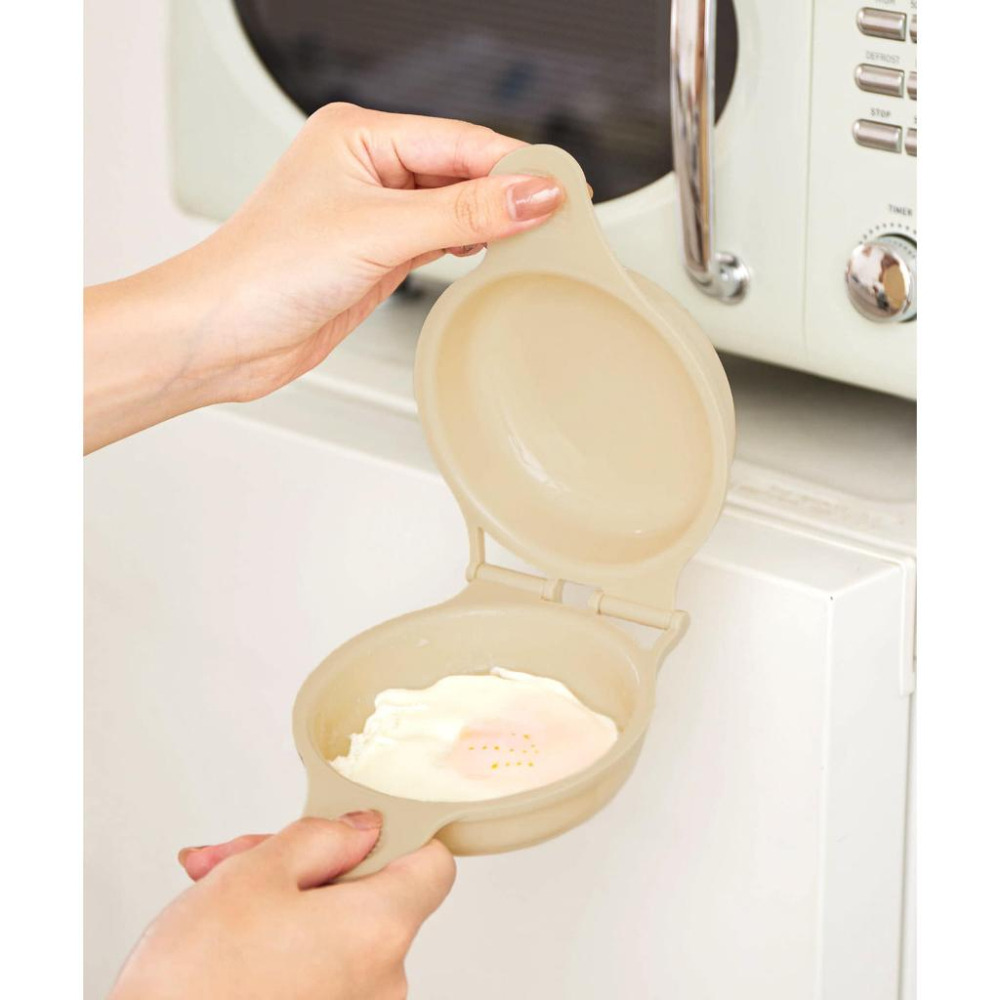 富士菓舖 🔥衝評價超低價 3coin KITINTO微波爐煎蛋神器(單/雙) 荷包蛋 微波爐料理-細節圖3