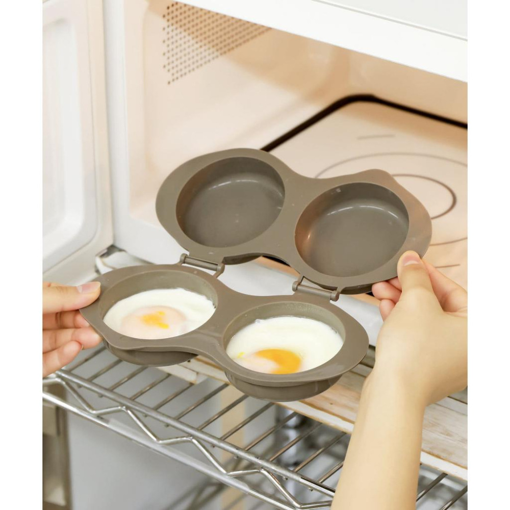 富士菓舖 🔥衝評價超低價 3coin KITINTO微波爐煎蛋神器(單/雙) 荷包蛋 微波爐料理-細節圖4