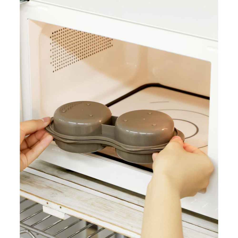 富士菓舖 🔥衝評價超低價 3coin KITINTO微波爐煎蛋神器(單/雙) 荷包蛋 微波爐料理-細節圖5