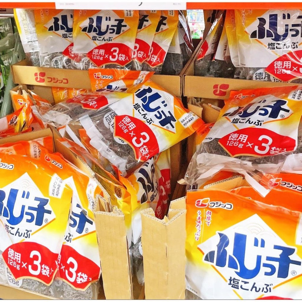 富士菓舖 🔥衝評價超低價 Fujicco北海道產鹽昆布64g*5袋入 家庭包 飯糰 飯友 炒菜 日本costco-細節圖2