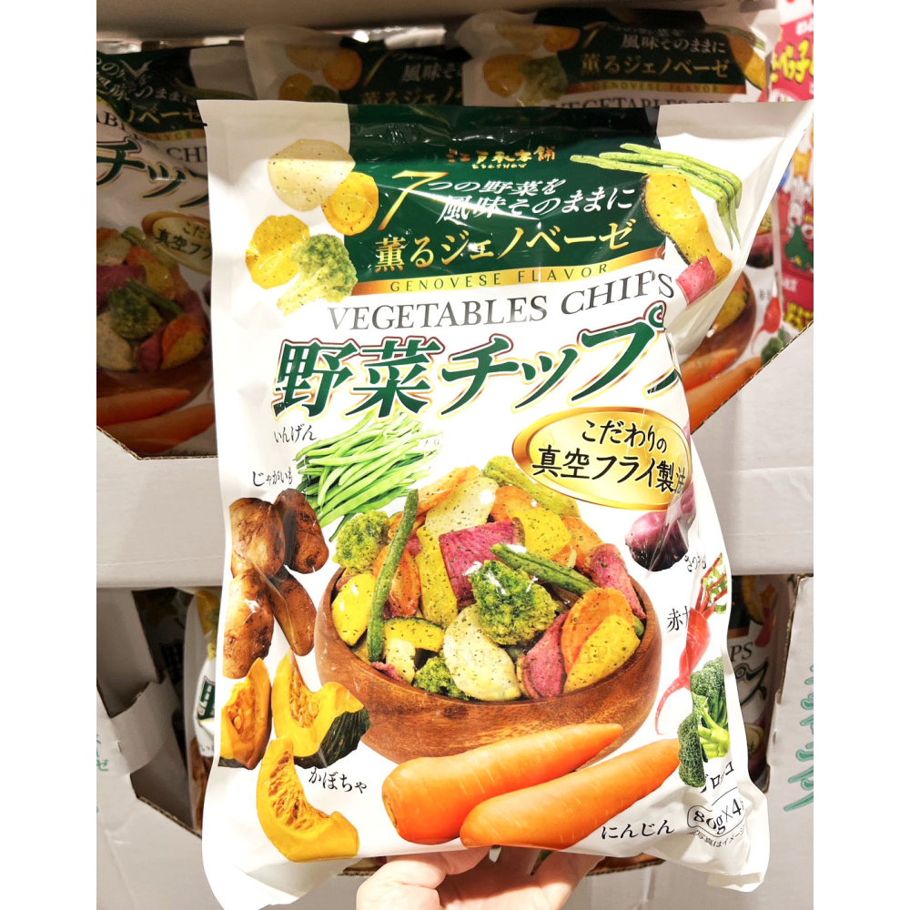 富士菓舖 🔥衝評價超低價 綜合野菜脆片4入[義式青醬風味] 7種蔬菜 日本costco好市多 蔬菜脆片-細節圖2