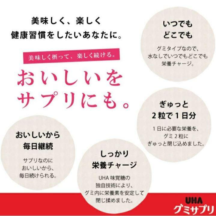 富士菓舖 🔥衝評價超低價 UHA味覺糖 鐵＆葉酸 補充軟糖（巴西綜合野莓口味） 箱60日份/袋裝20日份-細節圖4