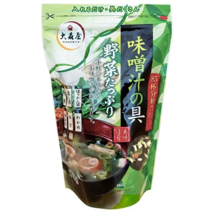 富士菓舖 🔥衝評價超低價 大森屋味噌湯乾燥湯料 6種料 家庭包 野菜 海帶 豆腐 泡麵料 味噌湯料-規格圖4