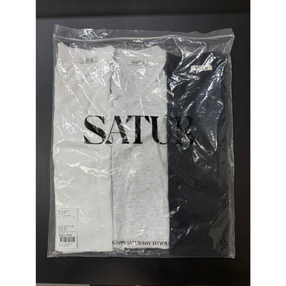 SATUR 經典素面T恤 (三件組)-細節圖2