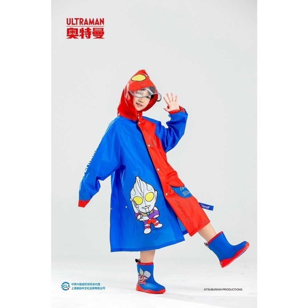 寶貝童裝🍭現貨高雄出🍭奧特曼反光條雨衣-規格圖1