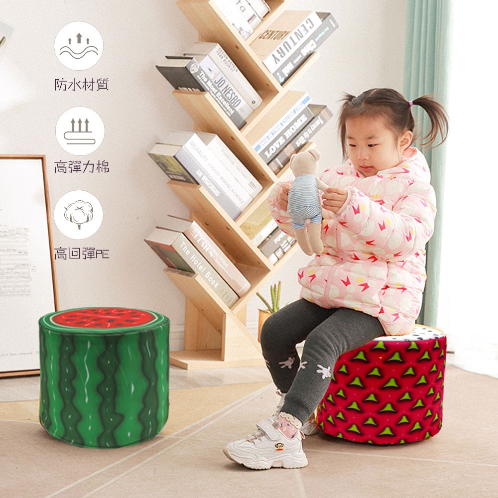水果造型坐墊 創意卡通椅凳 趣味防水椅墊 可拆洗高彈力兒童房坐墊 多功能輕量化客廳裝飾凳 居家必備創意家居用品-細節圖3
