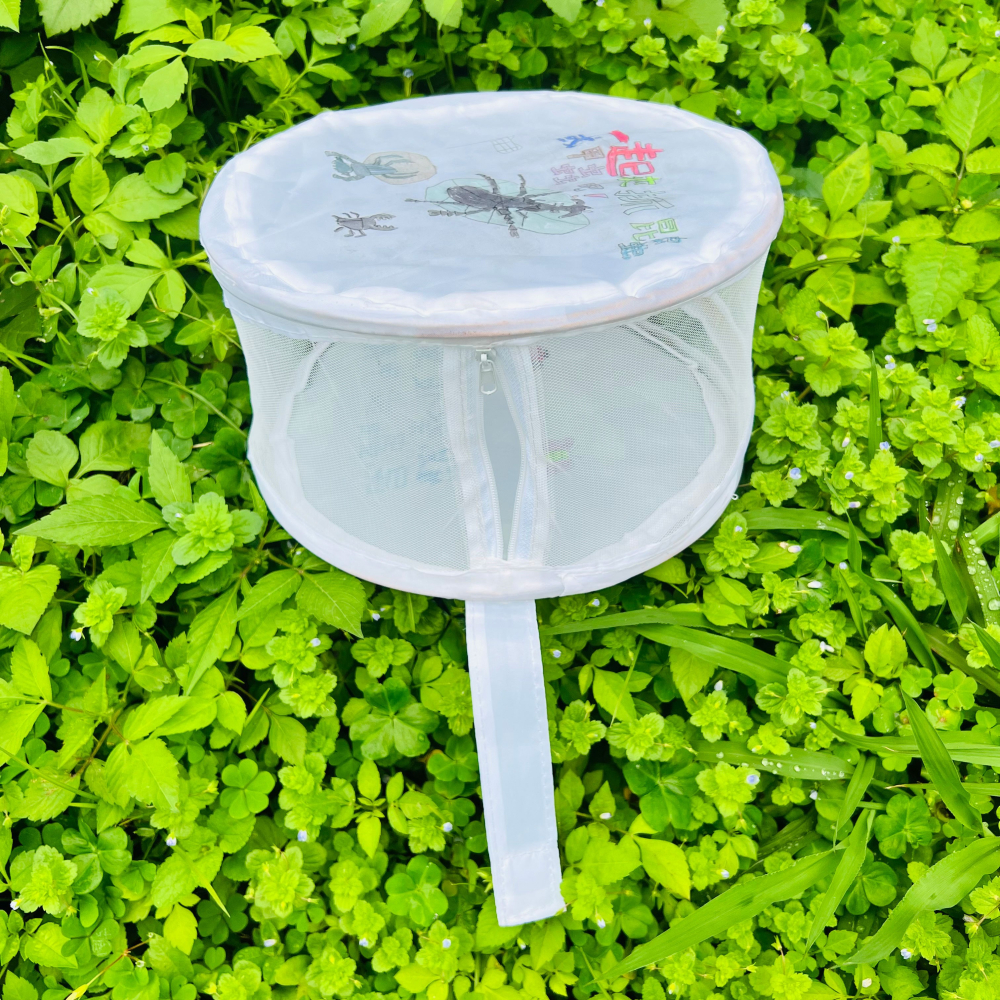 SOAK 昆蟲飼養箱 網籠 昆蟲網籠 昆蟲觀察盒 昆蟲箱 昆蟲盒 竹節蟲 毛毛蟲 昆蟲網籠24cm直徑可塗鴉-細節圖4