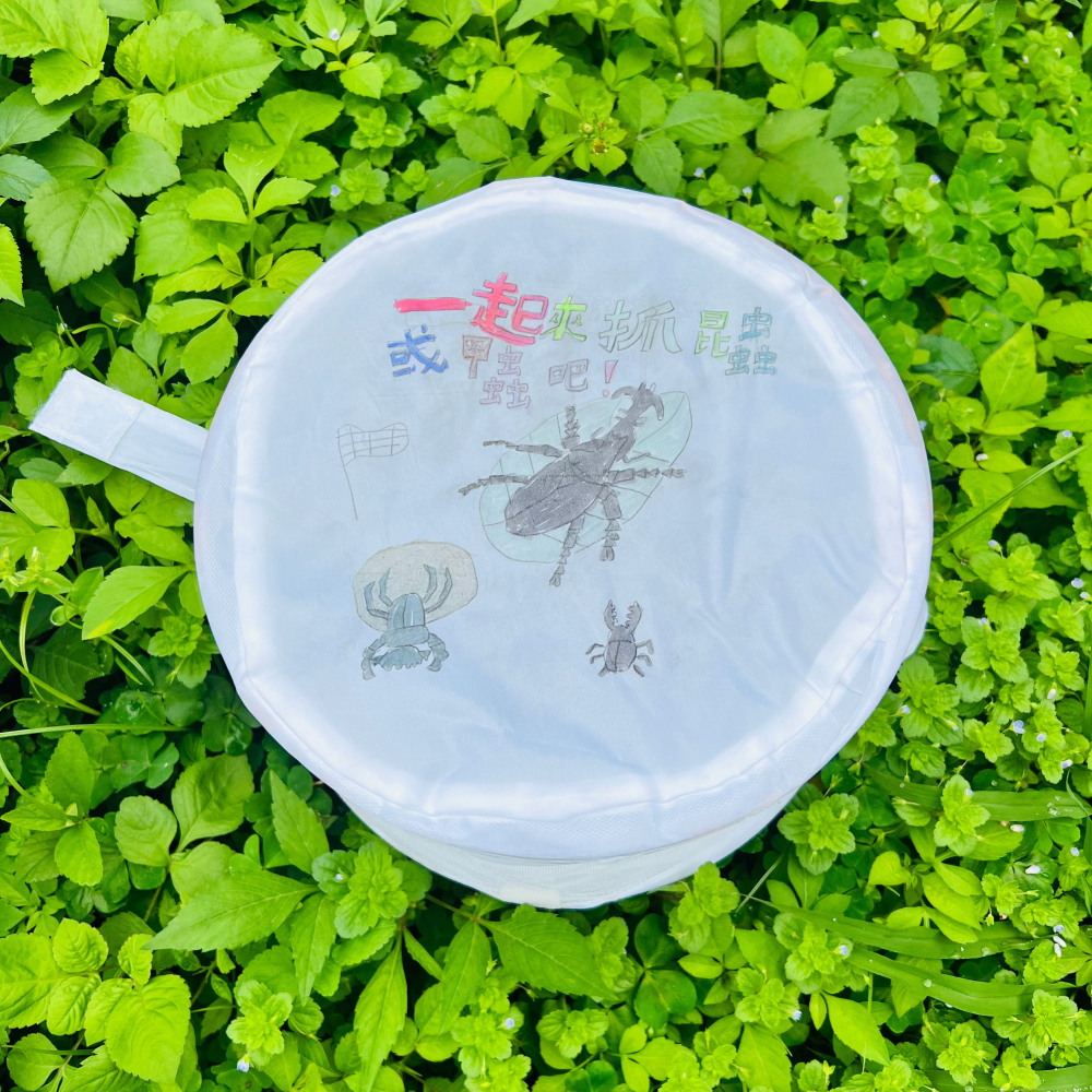 SOAK 昆蟲飼養箱 網籠 昆蟲網籠 昆蟲觀察盒 昆蟲箱 昆蟲盒 竹節蟲 毛毛蟲 昆蟲網籠24cm直徑可塗鴉-細節圖5