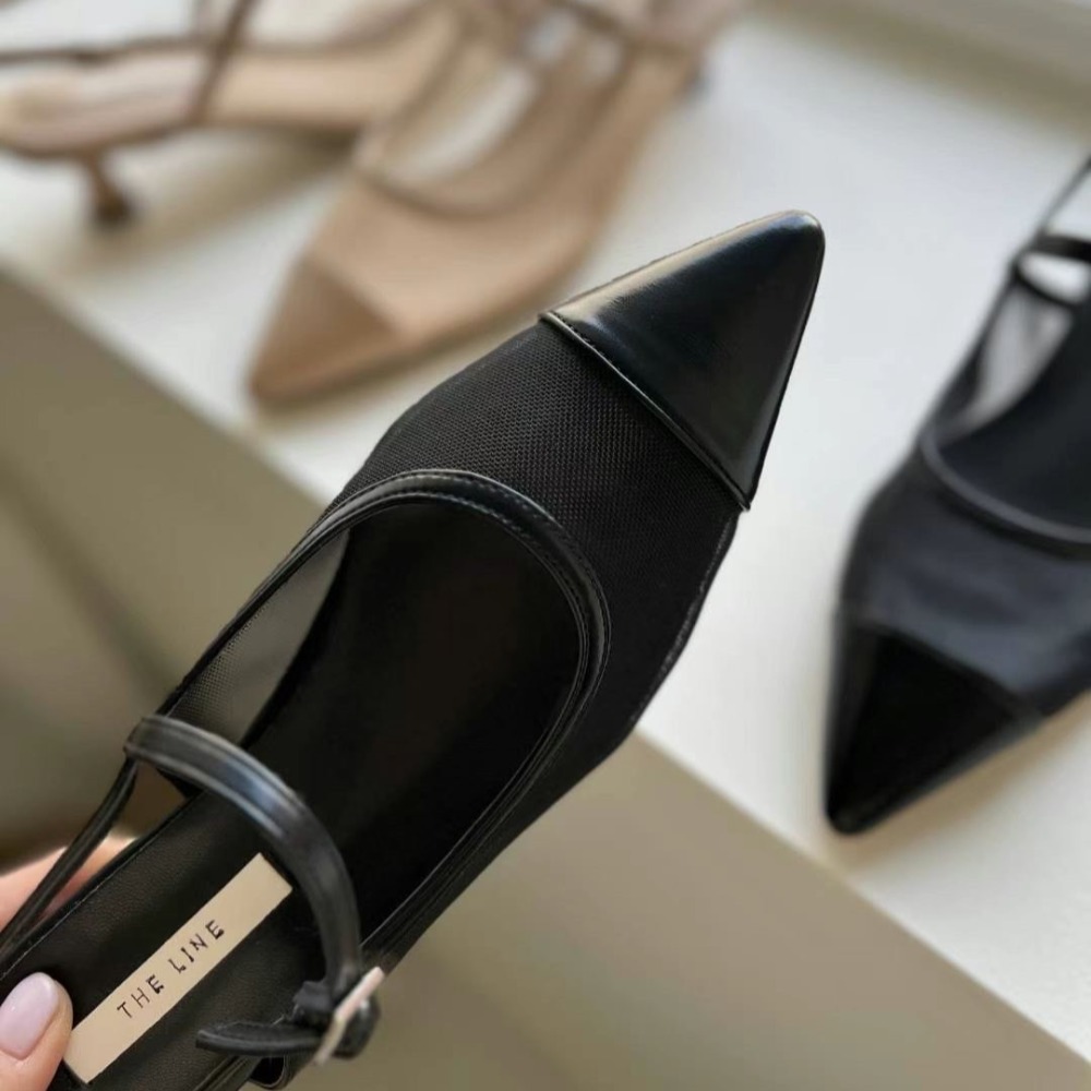 C009 仙女裸紗 5cm ｜正韓韓國代購｜紗面 透膚感 尖頭高跟鞋 OIOI KOREA｜東大門空運｜實拍跟鞋 中跟鞋-細節圖4