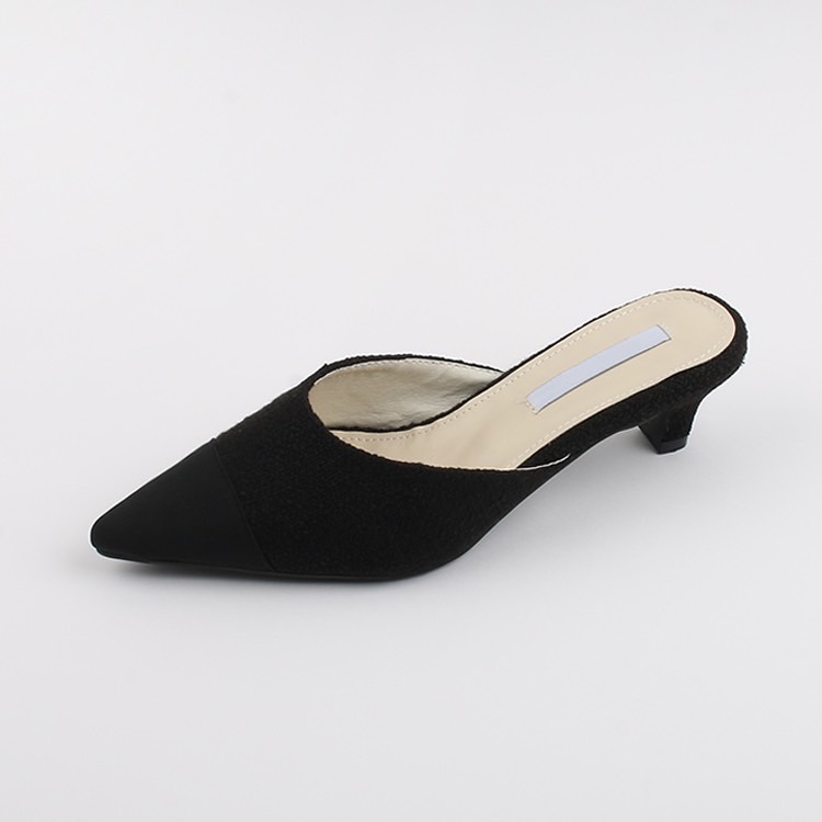 A963 尖頭 4cm ｜正韓韓國代購｜質感 穆勒跟鞋 高跟拖鞋｜OIOI KOREA-細節圖2