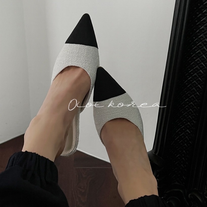 A963 尖頭 4cm ｜正韓韓國代購｜質感 穆勒跟鞋 高跟拖鞋｜OIOI KOREA-細節圖5