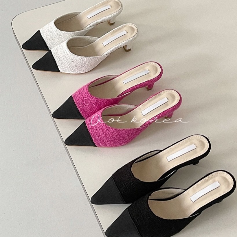 A963 尖頭 4cm ｜正韓韓國代購｜質感 穆勒跟鞋 高跟拖鞋｜OIOI KOREA-細節圖8