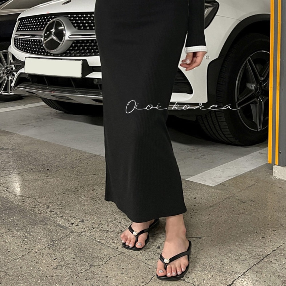 A979 韓國官網款 珍珠 ｜正韓韓國代購｜方頭 人字 夾腳 拖鞋｜OIOI KOREA｜-細節圖4