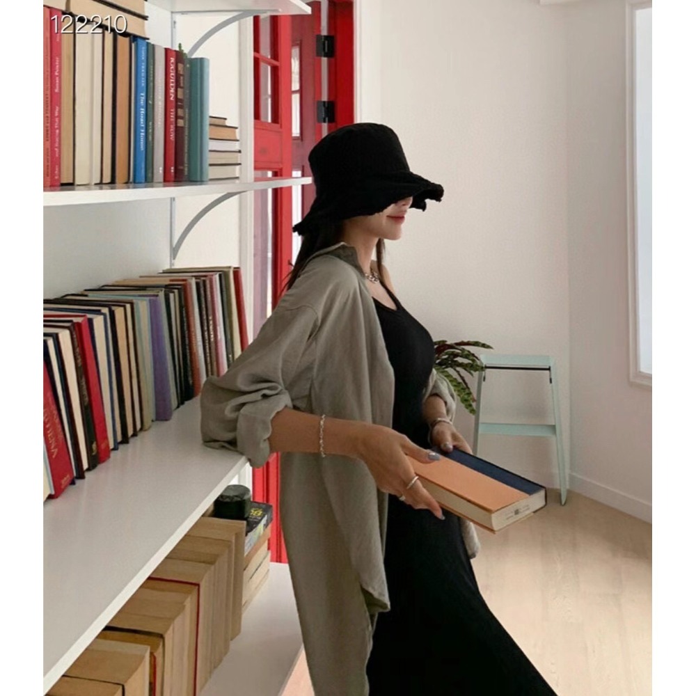 C064 素色 牛仔 ｜正韓韓國代購｜休閒 漁夫帽 遮陽 帽子｜OIOI KOREA｜東大門空運｜-細節圖2