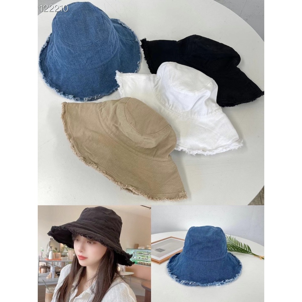 C064 素色 牛仔 ｜正韓韓國代購｜休閒 漁夫帽 遮陽 帽子｜OIOI KOREA｜東大門空運｜-細節圖3