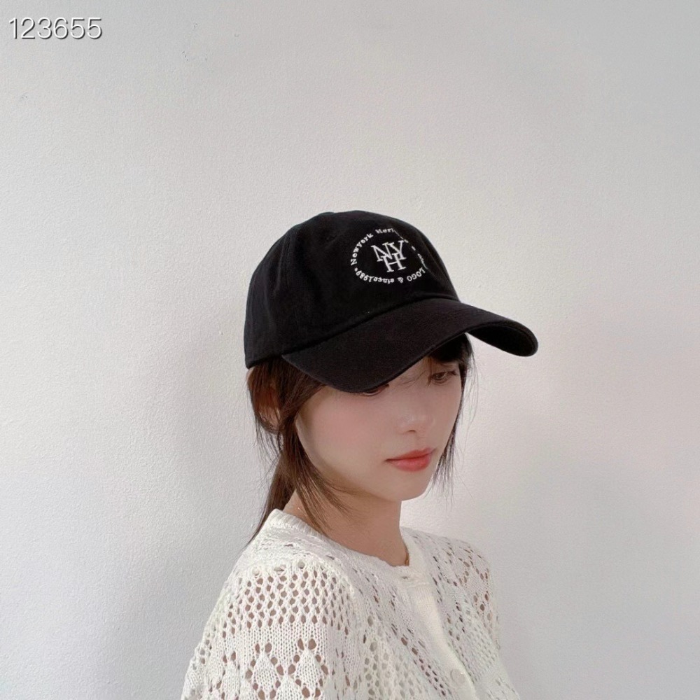 C066 刺繡 NYH字母｜正韓韓國代購｜ 拚色 棒球帽 遮陽 帽子｜OIOI KOREA｜東大門空運｜-細節圖4