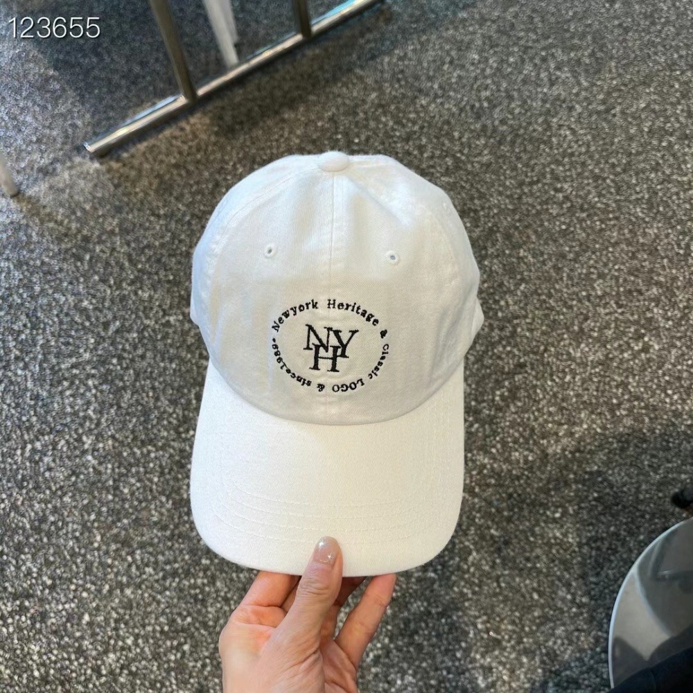 C066 刺繡 NYH字母｜正韓韓國代購｜ 拚色 棒球帽 遮陽 帽子｜OIOI KOREA｜東大門空運｜-細節圖6