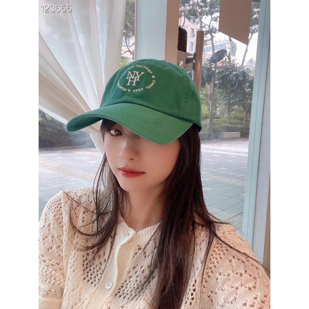 C066 刺繡 NYH字母｜正韓韓國代購｜ 拚色 棒球帽 遮陽 帽子｜OIOI KOREA｜東大門空運｜-細節圖7