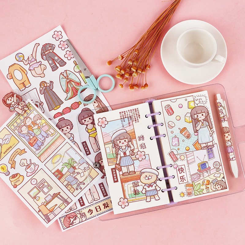 現貨 小麻糬百變衣櫃 第一代+第二代 手札 貼紙-細節圖4