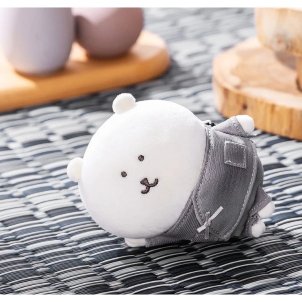 正版 日本購回 長野熊 素描風吊飾 作務衣熊 長野老師 NAGANO ナガノながの-細節圖2