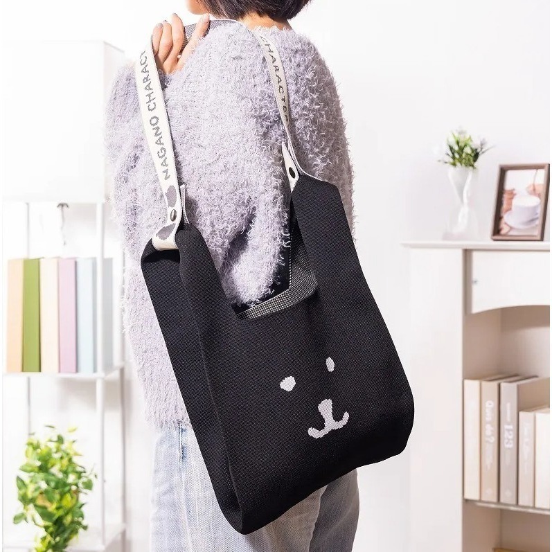 吉伊卡哇 NAGANO 自嘲熊 Nagano Characters 彩色針織包 適用 活動式肩帶 揹帶-細節圖3