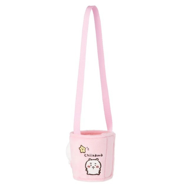 正版 日本帶回  Chiikawa 吉伊卡哇 手提水壺套 立體 絨毛 娃娃 杯帶 杯套 手提杯袋 手提杯套-細節圖5