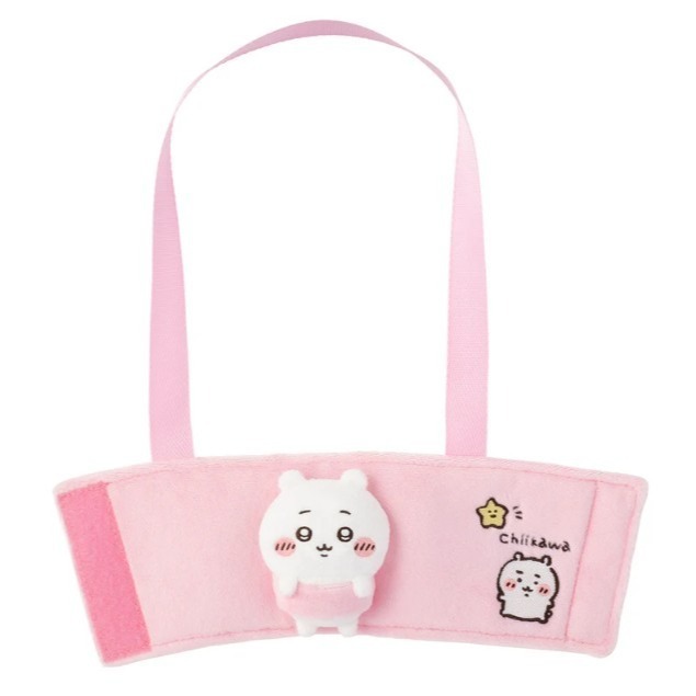 正版 日本帶回  Chiikawa 吉伊卡哇 手提水壺套 立體 絨毛 娃娃 杯帶 杯套 手提杯袋 手提杯套-細節圖4