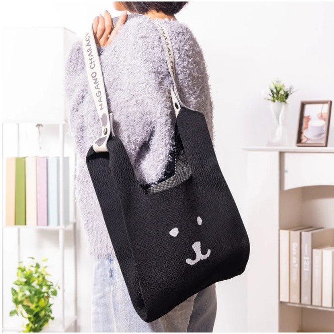 針織包 (黑色)-不含肩揹帶