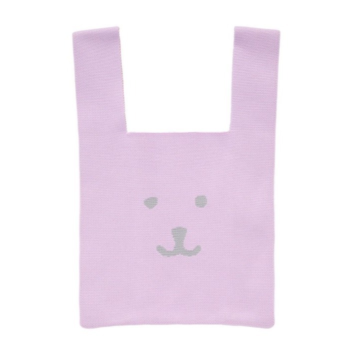 吉伊卡哇 NAGANO 自嘲熊 Nagano Characters 彩色針織包 (淺紫色) 活動式肩帶 揹帶-細節圖3