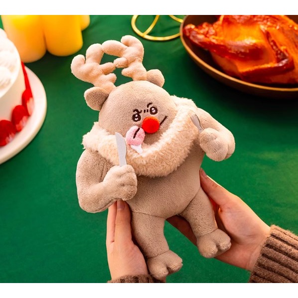 現貨 正版 官方購買 Chiikawa 吉伊卡哇 聖誕節 麋鹿 火雞 造型 變裝 絨毛娃娃 掛件 吊飾-細節圖4