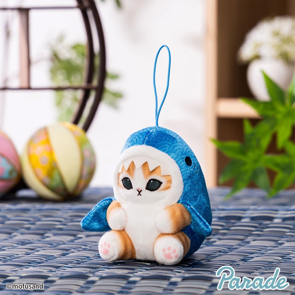 日本進口 貓福珊迪 海洋生物 鯊魚造型 吊飾 掛件 mofusand parade 景品-規格圖4