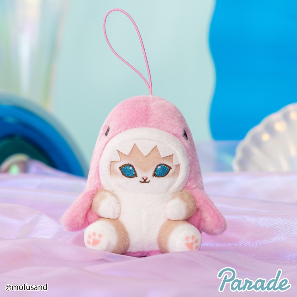 日本進口 貓福珊迪 海洋生物 鯊魚造型 吊飾 掛件 mofusand parade 景品-規格圖4