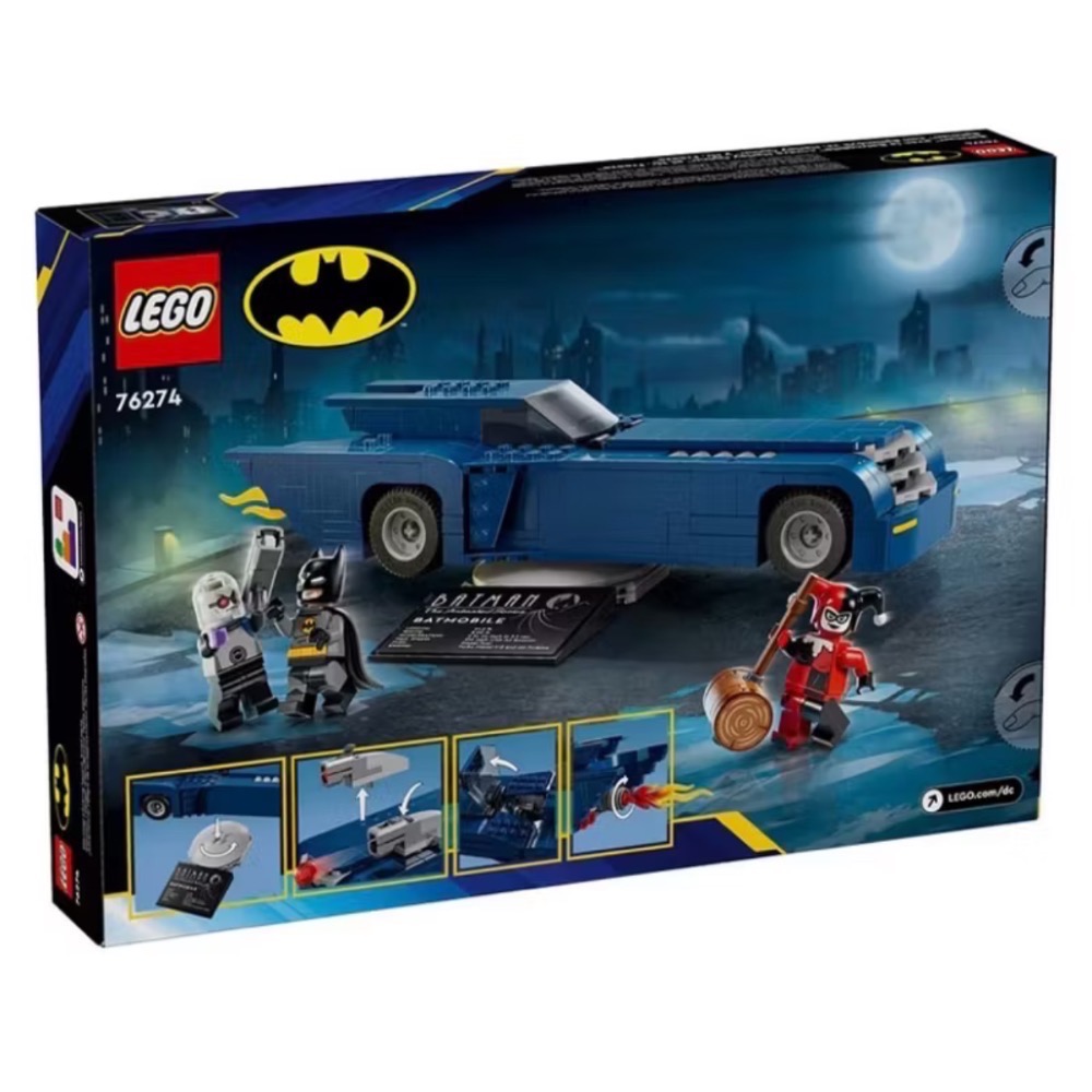 ［阿基米鵝］LEGO 76274 蝙蝠俠駕駛蝙蝠車 vs. 小丑女&急凍人 全新未拆-細節圖2