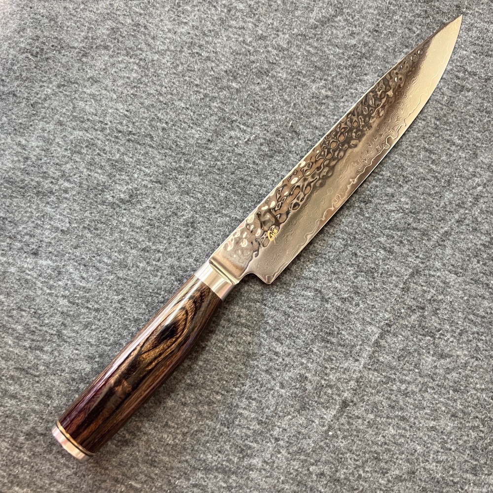 台中菜刀王 旬 TDM-0704 大馬士革搥紋切片刀 240mm ～-細節圖2