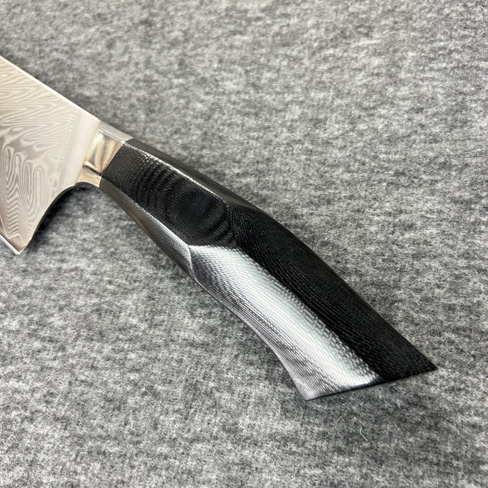 台中菜刀王 67層大馬士革 劍型 牛刀210mm ~全館超取免運～-細節圖3