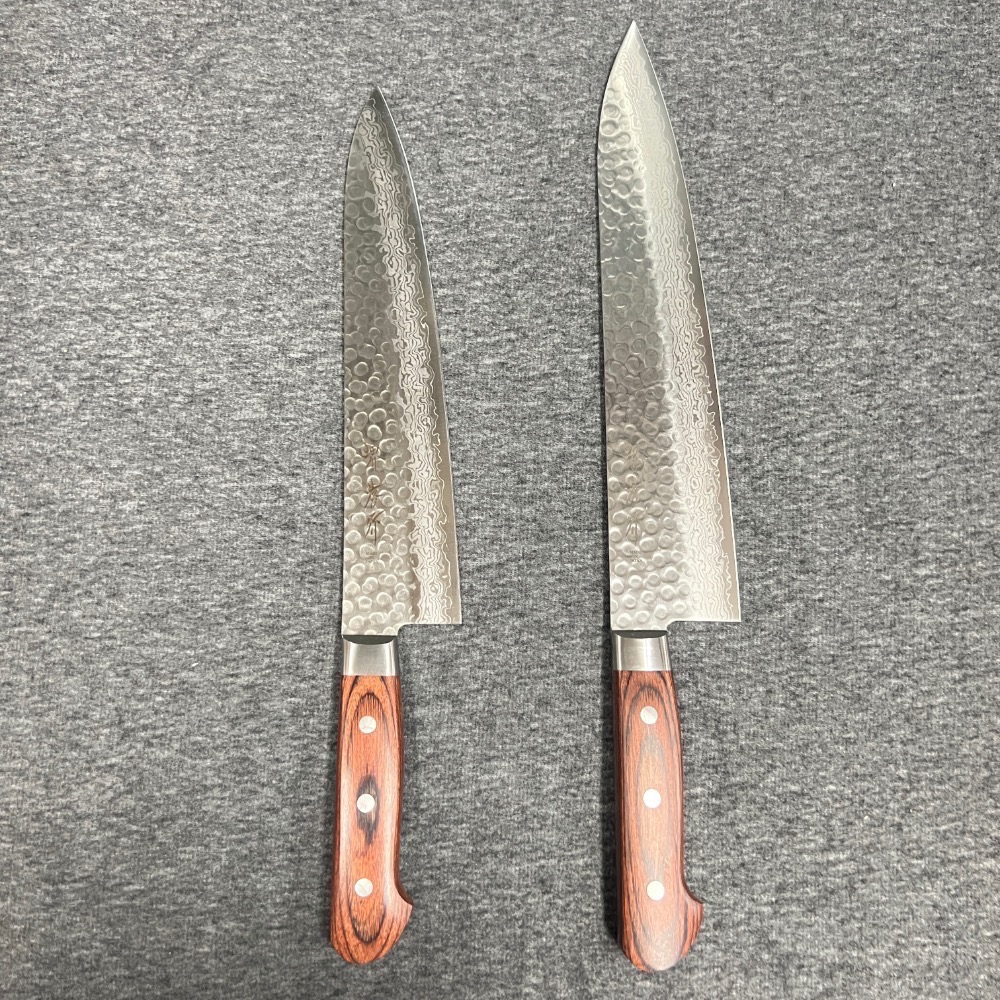 台中菜刀王 堺孝行 大馬士革17層龍紋鎚目牛刀 240mm 270mm ～-規格圖5