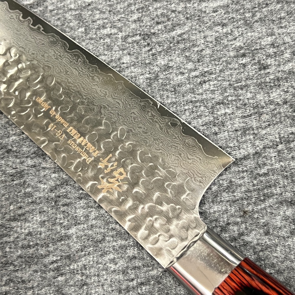 台中菜刀王 堺孝行 大馬士革33層龍紋鎚目牛刀 240mm  ～-細節圖4