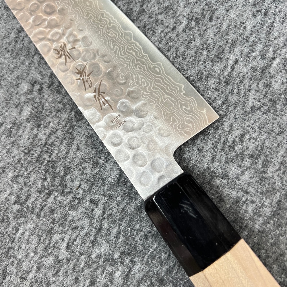 台中菜刀王 堺孝行 和牛刀 210mm AUS10鋼 45層鎚目大馬士革～-細節圖2