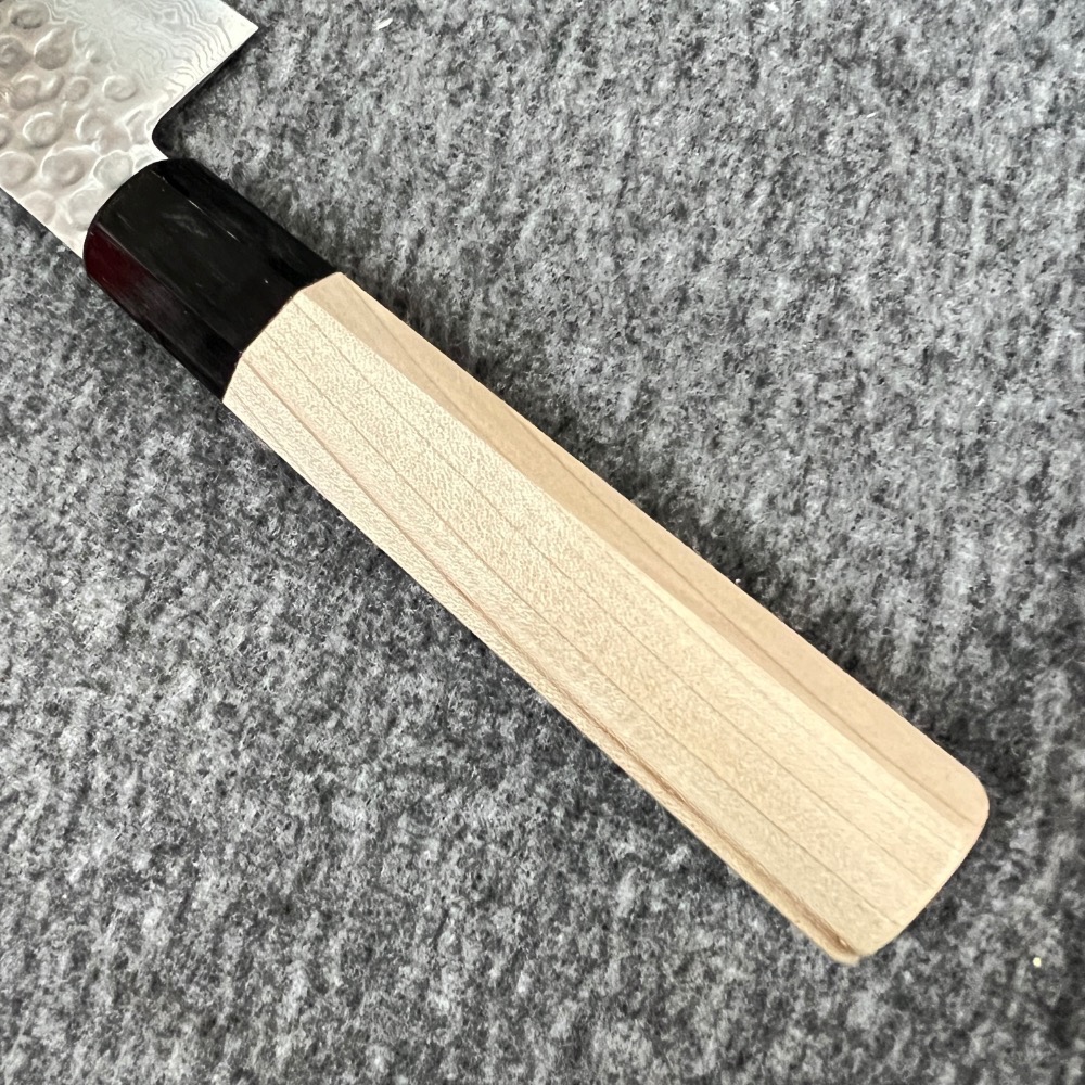 台中菜刀王 堺孝行 和牛刀 210mm AUS10鋼 45層鎚目大馬士革～-細節圖5