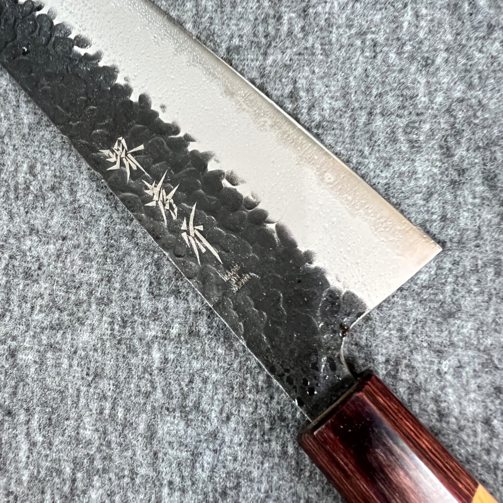 台中菜刀王 堺孝行 青紙SUPER 黑打 槌目 主廚刀 牛刀 240mm-細節圖3