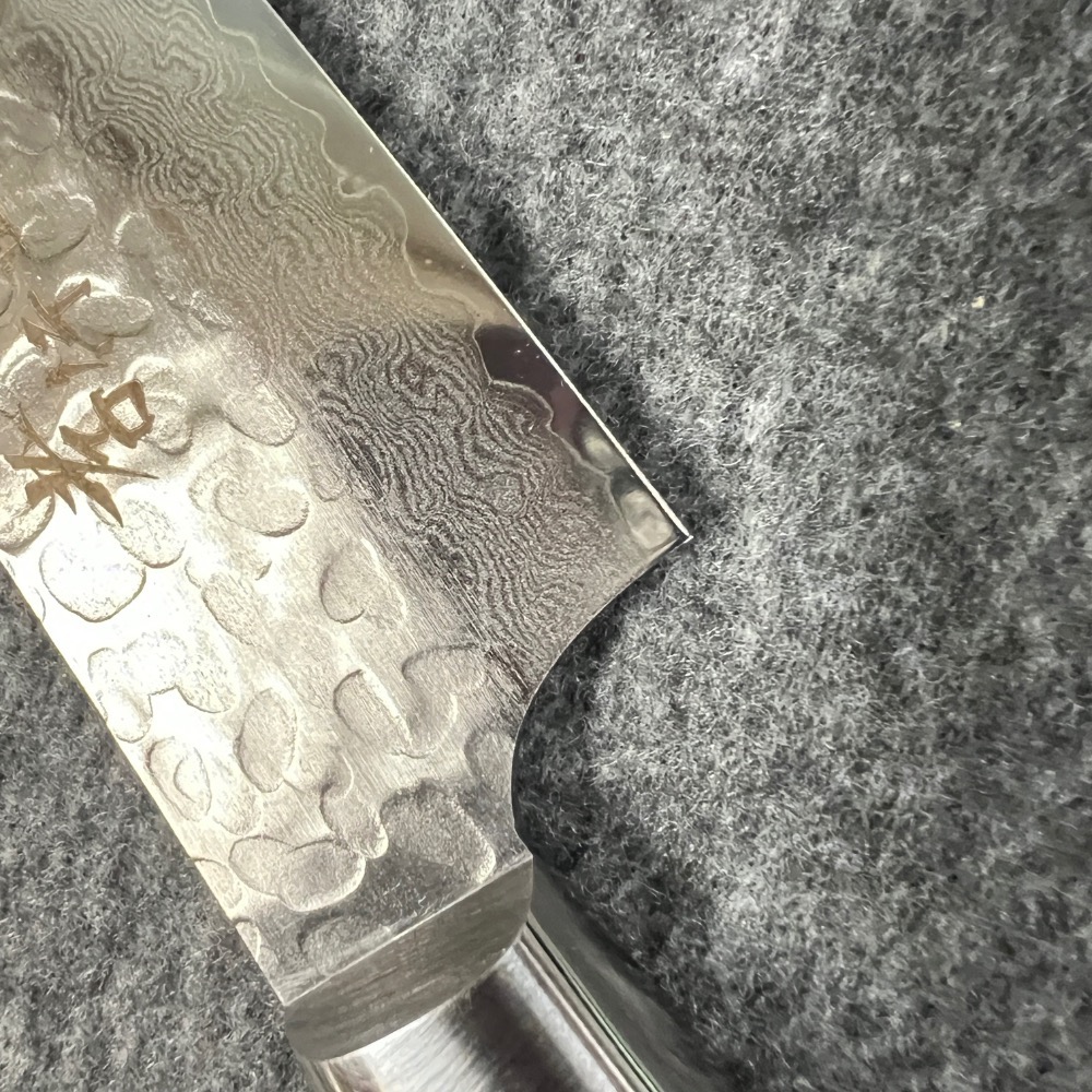 台中菜刀王 堺孝行 33層大馬士革紋 槌目 VG10 筋引 240mm～全館超取免運～-細節圖4