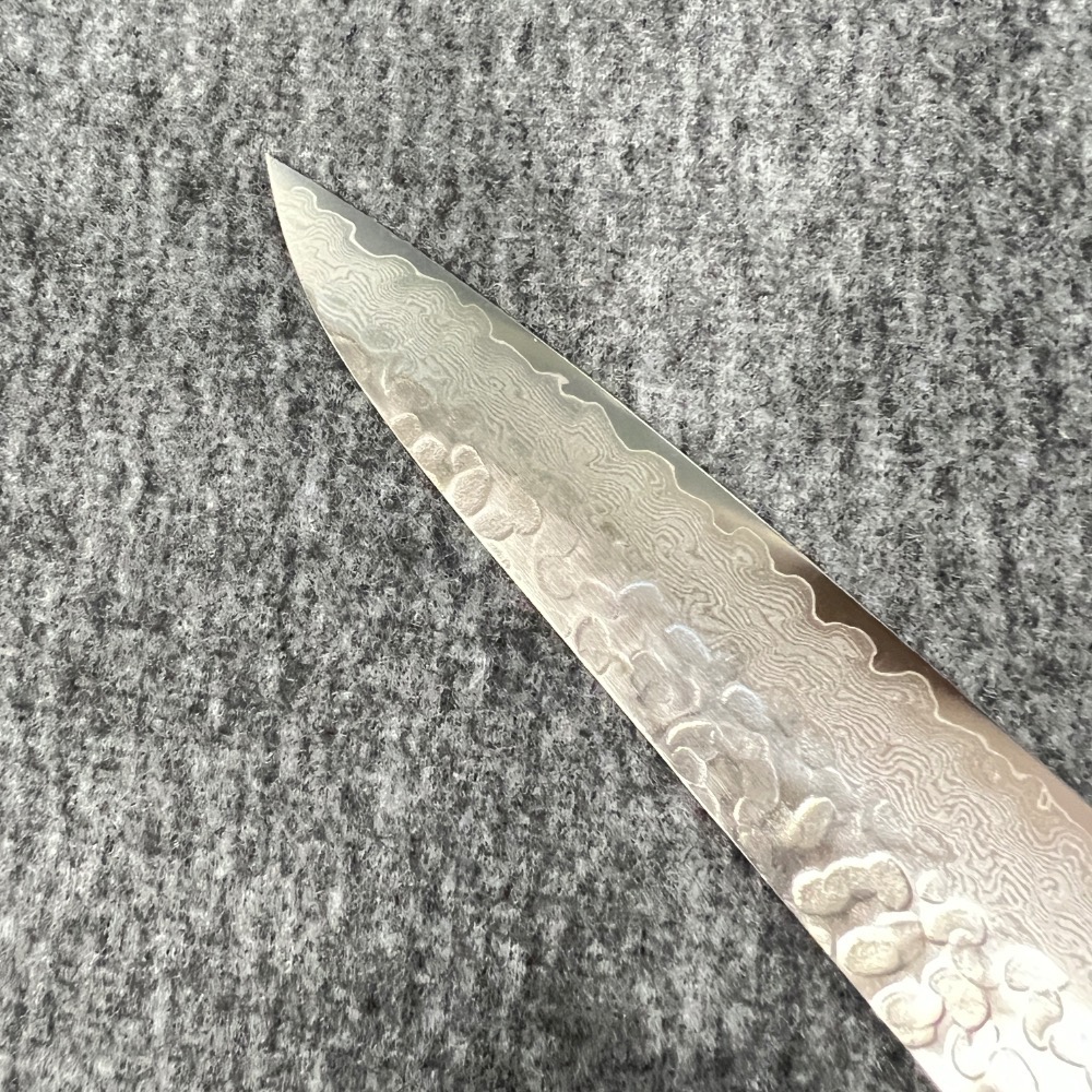 台中菜刀王 堺孝行 33層大馬士革紋 槌目 VG10 筋引 240mm～全館超取免運～-細節圖5