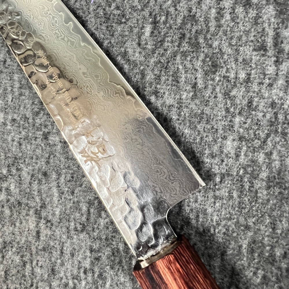 台中菜刀王 堺孝行 33層槌紋 筋引 240mm 日式木柄 ～-細節圖3