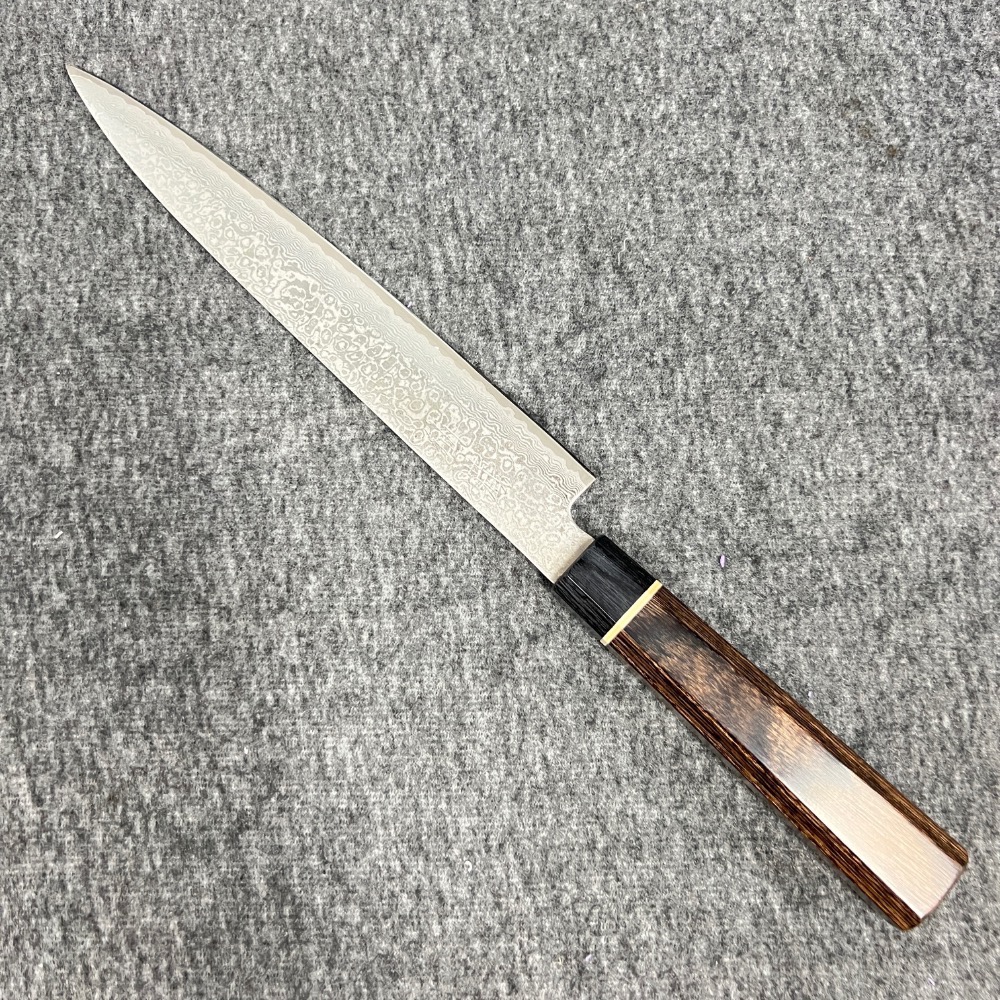 台中菜刀王 仙藏 BD-07  VG10 大馬士革 萬用細身 210mm 積層木八角柄~-細節圖2