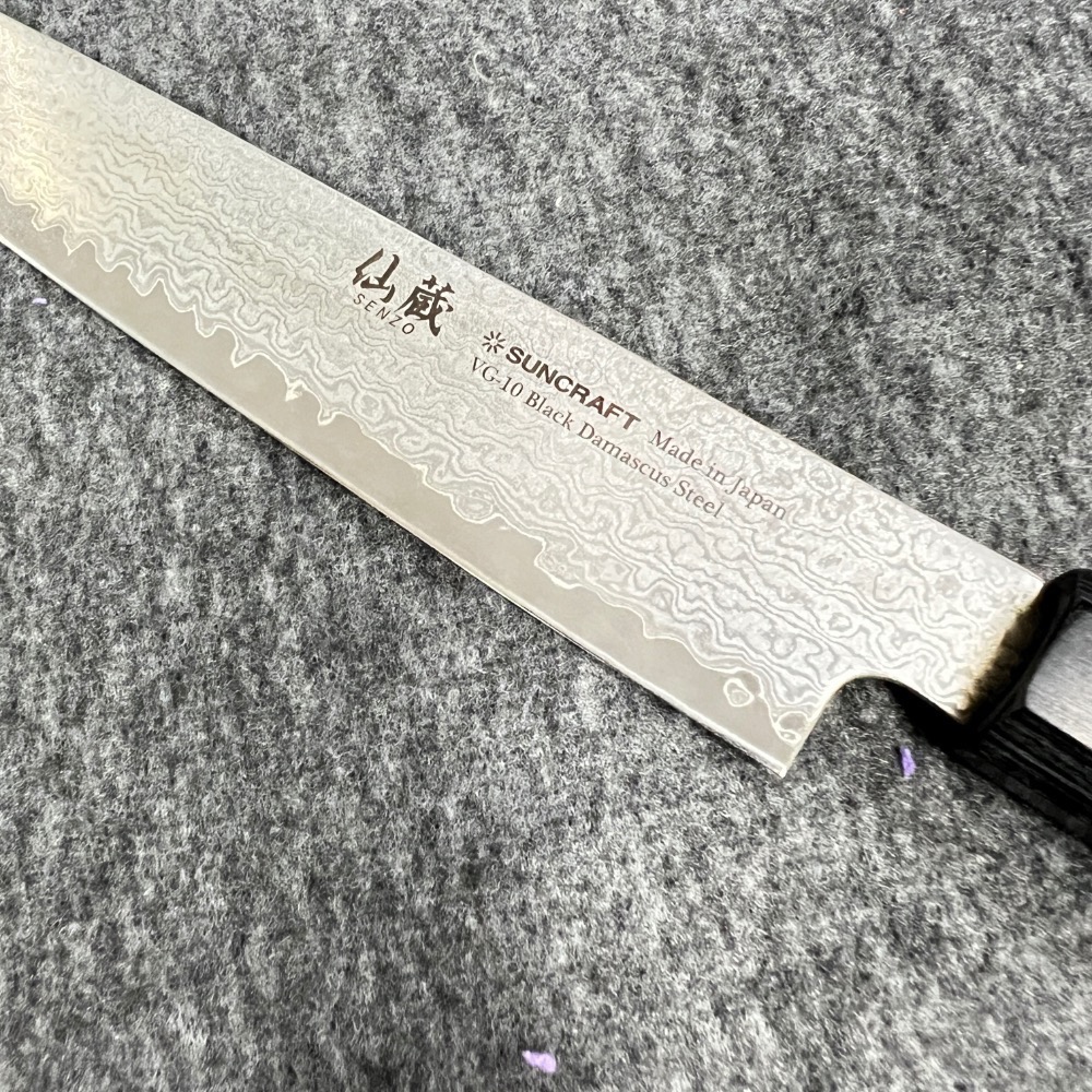 台中菜刀王 仙藏 BD-07  VG10 大馬士革 萬用細身 210mm 積層木八角柄~-細節圖5