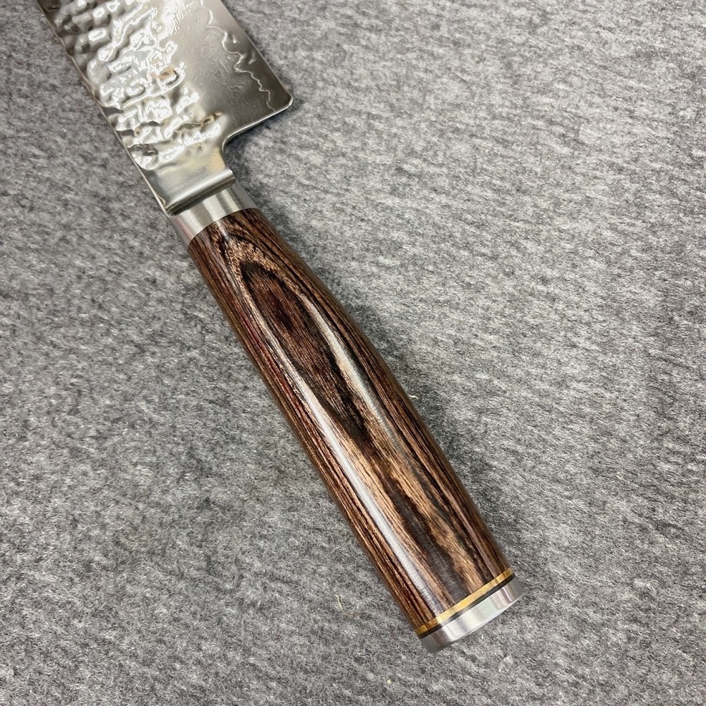 台中菜刀王 旬TDM0727 大馬士革 搥紋 牛刀小三德刀140mm ～-細節圖3