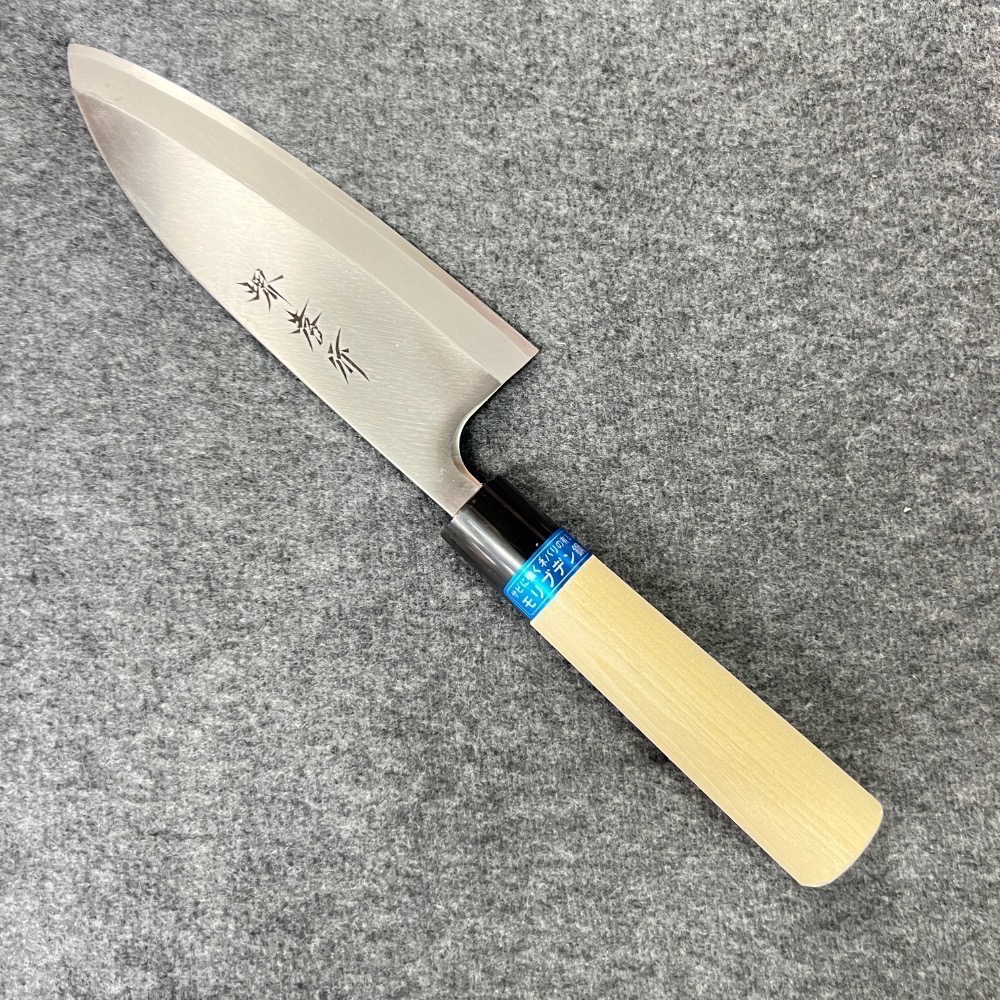 台中菜刀王 堺 孝行 INOX 鉬鋼 出刃 朴木牛柄握把～超取免運～-細節圖3