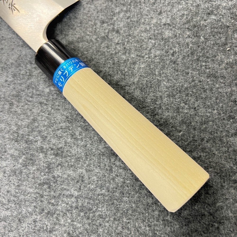 台中菜刀王 堺 孝行 INOX 鉬鋼 出刃 朴木牛柄握把～超取免運～-細節圖5