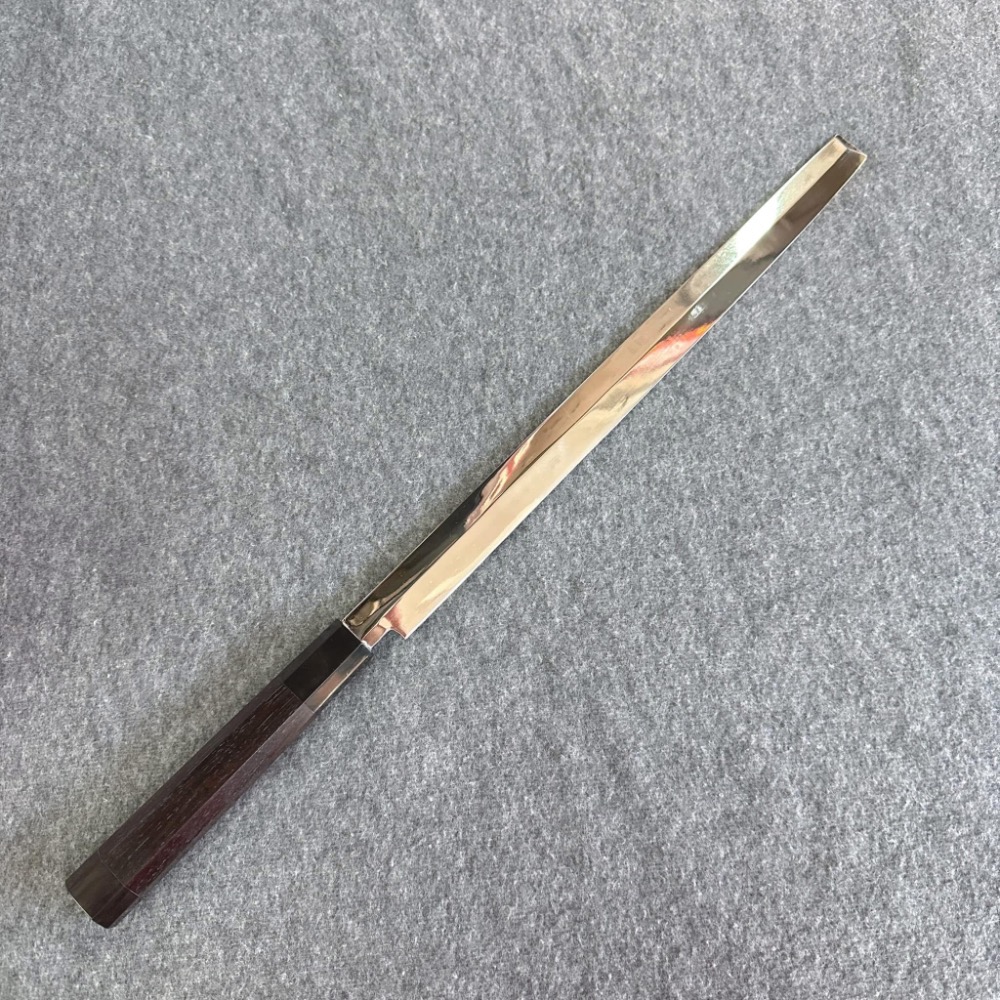 台中菜刀王出品 双水牛黑檀八角柄 蛸引 柳刃 生魚片刀 330mm～超取免運～-細節圖6