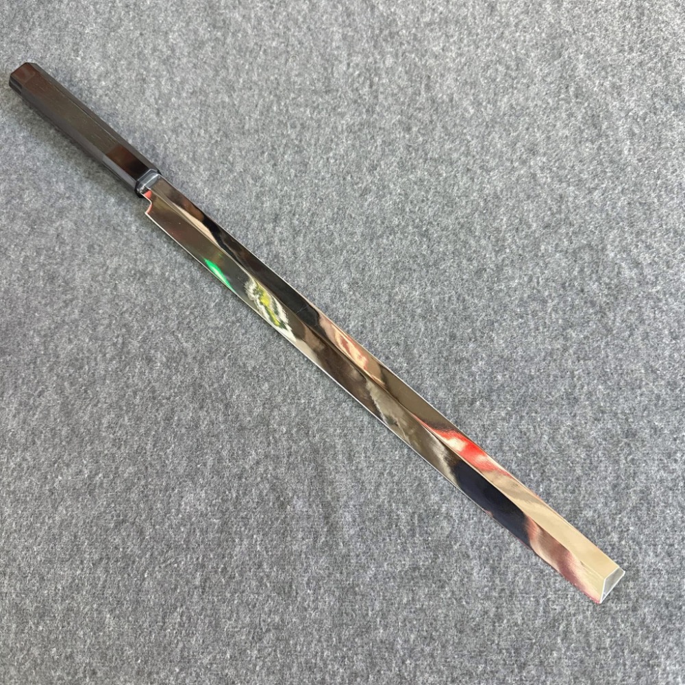 台中菜刀王出品 双水牛黑檀八角柄 蛸引 柳刃 生魚片刀 330mm～超取免運～-細節圖2